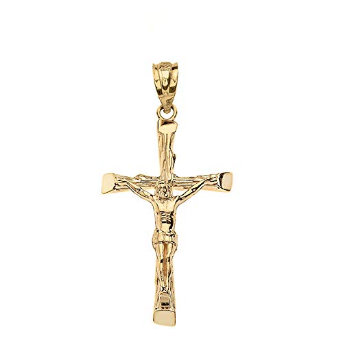 【中古】【未当てはめる・未開封品】CaliRoseJewelry イエロ―ゴールド はりつけ台に救い主 質感のあるシャンデリヤ