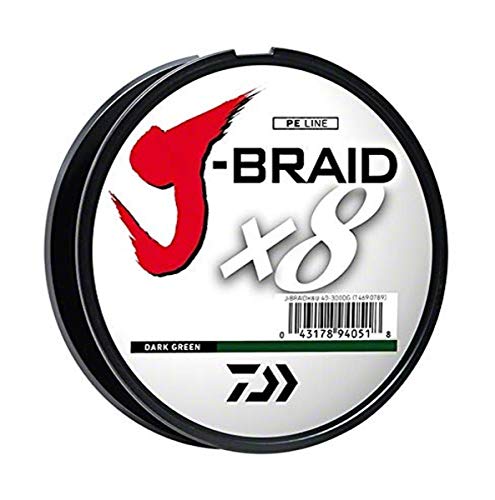 【中古】【未使用・未開封品】Daiwa JBGD8U80-300DG J-Braid Grand 8X フィラー スプール 300ヤード 80ポンド 釣り糸、ダークグリーン。