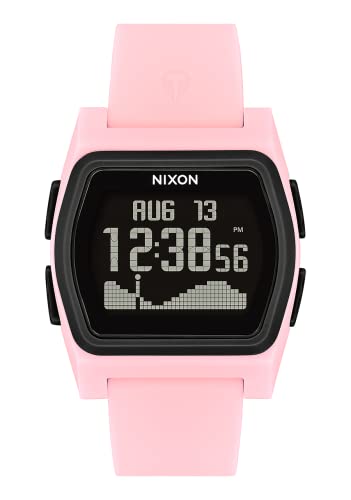 【中古】【未当て嵌める・未開封品】NIXON Rival A1236-100m 雨合羽 レディース デジタル サーフウォッチ (38粍 時辰儀面、20粍-19粍 Pu/Rubber/ケイ素樹脂ダンス楽隊) One Size サクラ色/ブラッ