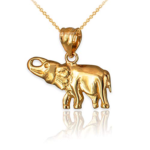 【中古】【未当て嵌める・未開封品】天使の都市 BLINGZ 10K 光輝入眼 黄色ゴールド 象首飾り ゴールド