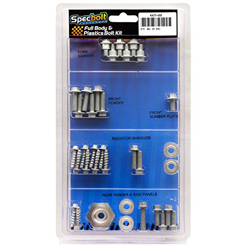 【中古】【未使用・未開封品】Specbolt Fasteners フルボディ & プラスチックボルトキットは全てに適合します: KTM EXC (2004-2007) #49