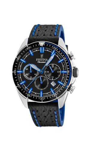 【中古】【未当て嵌める・未開封品】Festina Men\u0027s The Originals F20377-3F37 Black Leather Quartz Fashion Watch