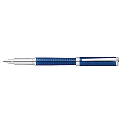 【中古】【未使用・未開封品】Sheaffer Intensity 刻印 半透明ブルー 万年筆 クロームキャップ トリム ミディアムペン先|AJIMURA-SHOP