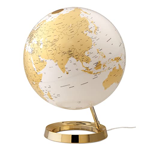 【中古】【未使用・未開封品】Waypoint Geographic Light & Color Globe Gold 12インチ イルミネーション デザイナーシリーズ ワールドグローブ エレガント ミニマリスト 装飾