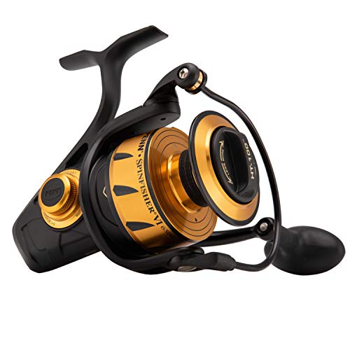 【中古】【未当て嵌める・未開封品】Penspinfisher VIスピニングフィッシングリール、黒いことゴールド、6500
