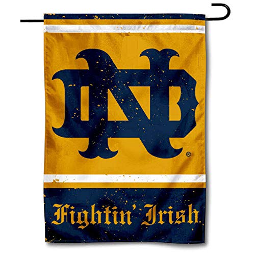 【中古】【未当て嵌める・未開封品】WinCraft Notre Dame Throwback Vintage Retro Garden Flag