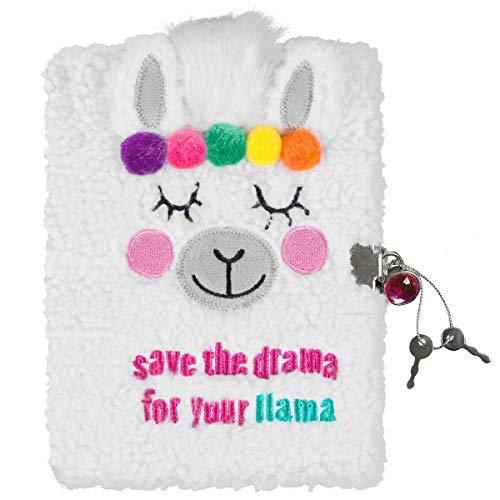 【中古】【未使用・未開封品】3C4G Llama フラシ天 子供用 ジャーナル キラキラした宝石ロック付き (36212)