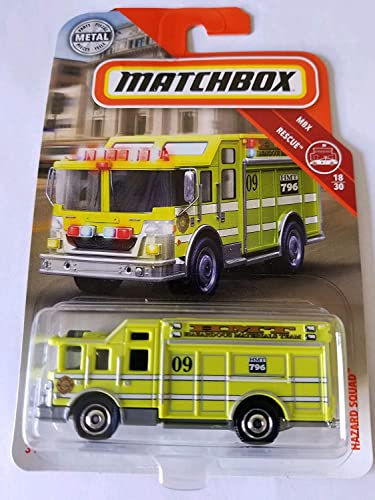 【中古】【未使用・未開封品】Matchbox 2018 MBX Rescue 18/30 ハザードスクワッド (イエロー)
