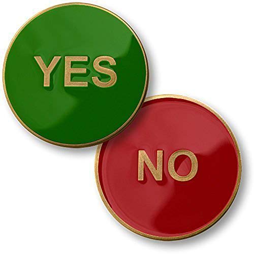 【中古】【未使用・未開封品】Yes No Flipper チャレンジコイン