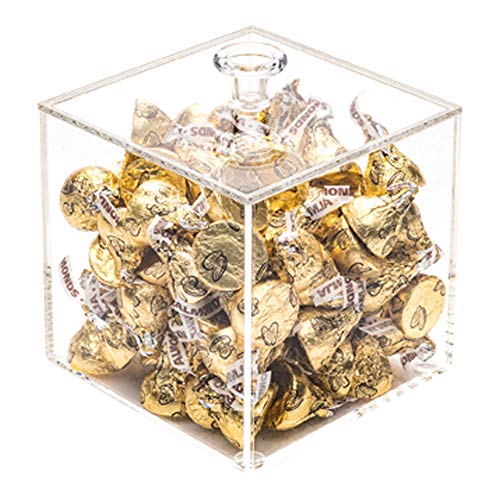 【中古】【未使用・未開封品】Clear Tek クリアアクリル小型キャンディコンテナ - ディスプレイボックス - 4インチ x 4インチ x 4インチ - 1箱 - レストランウェア|AJIMURA-SHOP