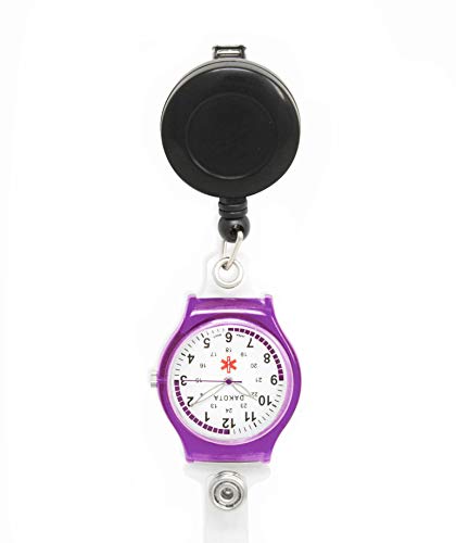 【中古】【未使用・未開封品】Dakota クリップオン 防水 格納式バッジクリップ ナースウォッチとIDバッジホルダー付き 4.75\