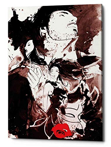 【中古】【未使用・未開封品】Epic Graffiti Romance Revenge Revolution ジークレーキャンバスウォールアート 18インチ x 26インチ レッド