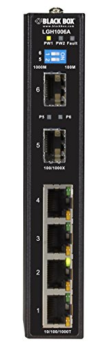 【中古】【未使用・未開封品】Black Box LGH1006A Network Services Compact Industrial GB Ethernet Switch｜AJIMURA-SHOP