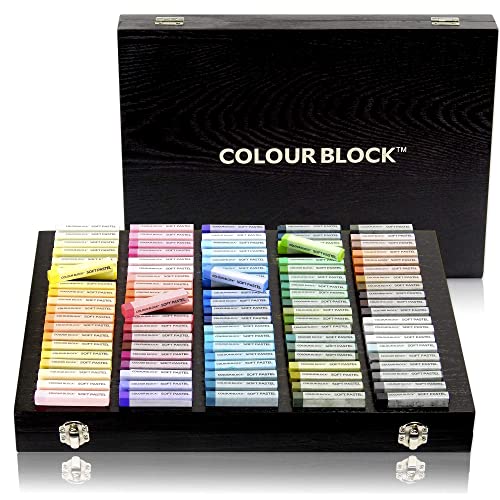 【中古】【未使用・未開封品】Colour Block Soft Pastel Art Set, 100 Color Square Chalk Pastels in a Deluxe Wooden Box｜AJIMURA-SHOP