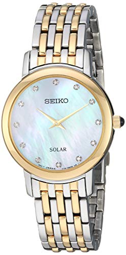 【中古】【未使用・未開封品】SEIKO レディースドレスステンレススチール日本製クォーツ腕時計 ステンレススチールストラップ ツートンカラー 13.8 (モデル:SUP398), シルバー