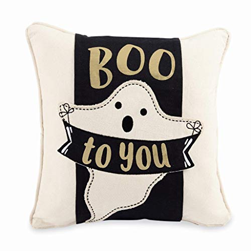 【中古】【未当て嵌める・未開封品】Mud Pie Home Boo to You 頭光ウィーン生きすだま枕さあ美と15in帆布枕仕掛ける