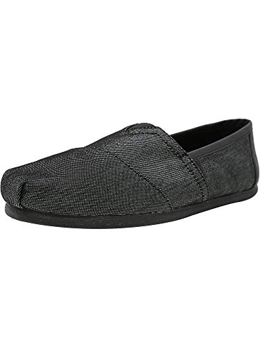 【中古】【未当て嵌める・未開封品】TOMS メンズ 古典派音楽 甚だしいジーンズ アンクルご機嫌 布切れ スリップオンシューズ, 黒いこと・黒いこと, 24.5