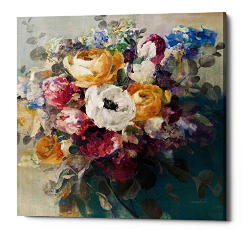 【中古】【未当て嵌める・未開封品】Danhui NAI Epic Graffiti \u0027Fall Bouquet\u0027 キャンバスウォールアート 26in x 26in 黄色