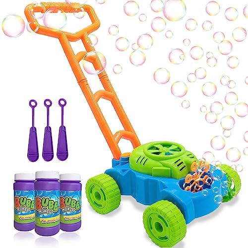 【中古】【未使用・未開封品】Lydaz 幼児用 子供用 シャボン玉 芝刈り機 しゃぼん玉吹き機 芝生ゲーム 屋外 プッシュトイ クリスマス 誕生日 プレゼント 幼稚園児 赤ちゃん 男