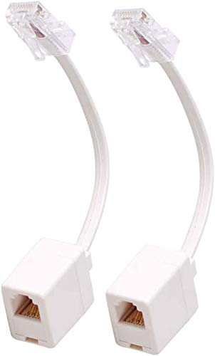 【中古】【未使用・未開封品】RJ45 から RJ11へ変換アダプタ コネクタM/Fケーブル、Uvitalテレフォン RJ11 6P4CメスからイーサネットRJ45 8P8Cオスへ変換コード（2個入り）