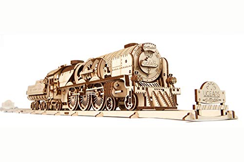 【中古】【未使用・未開封品】Ugears ユーギアーズ V-Express Steam Train with Tender V-Express蒸気機関車 70058