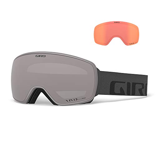 【中古】【未当て嵌める・未開封品】Giro Agent 成年者用スノーゴーグル - グレーワードマークストラップ ビビッドオニキス/生々しい赤外線水晶体 (2021)