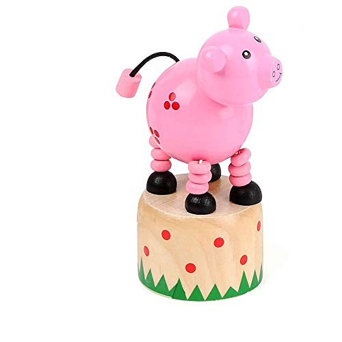 【中古】【未使用・未開封品】小さな足 木製おもちゃ かわいい踊る豚のおもちゃ 対象年齢3歳以上 マルチ