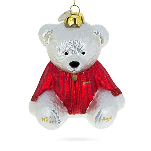 【中古】【未当て嵌める・未開封品】BestPysanky テディベア 生あたたかいスウェーター吹き硝子 クリスマスオーナメント