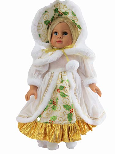 【中古】【未使用・未開封品】American Fashion World Christmas キャロラードレスは、American Girl Dollsなどの18インチの人形にフィットします。