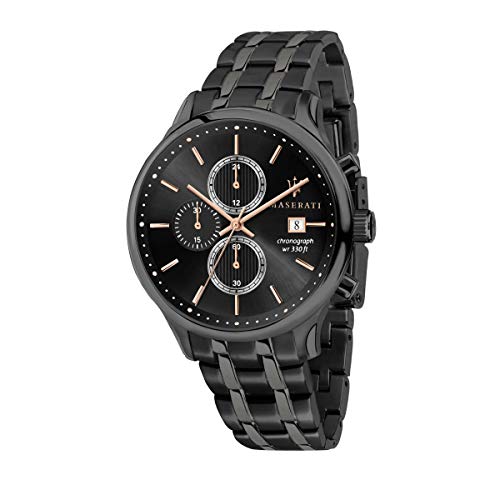 【中古】【未当て嵌める・未開封品】MASERATI OROLOGIO GENTLEMAN CRONOGRAFO UOMO ACCIAIO NERO R8873636003