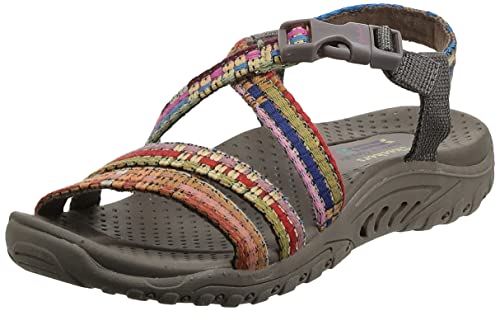 【中古】【未使用・未開封品】Skechers Women Reggae-Sew Me-Boho Woven Strappy Slingback Sandal