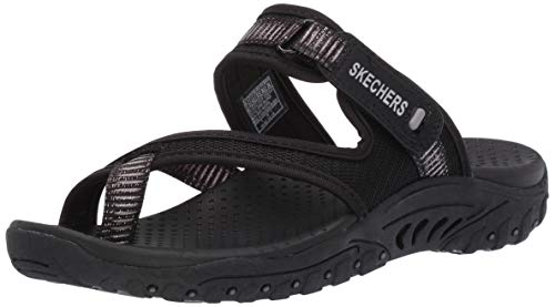 【中古】【未使用・未開封品】Skechers レディース レゲエ - Seize the Day - つま先ソングサンダル US サイズ: 24 カラー: ブラック