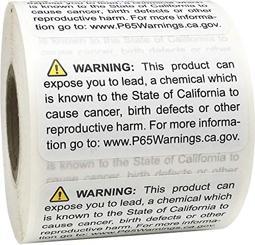 【中古】【未使用・未開封品】California Proposition 65 リード警告ラベル 1 x 2インチ 500枚の粘着ステッカー|AJIMURA-SHOP