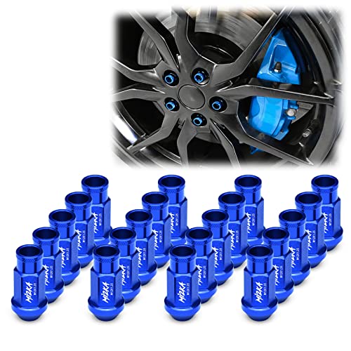 【中古】【未当て嵌める・未開封品】EzAuto 一回り 青み 20個 M12x1.25 ラグナット 遊撃手 50粍 ラジオ受信機 開けっ広げ挙げ句の果て 軽銀車輪 リム旗がしら WN01