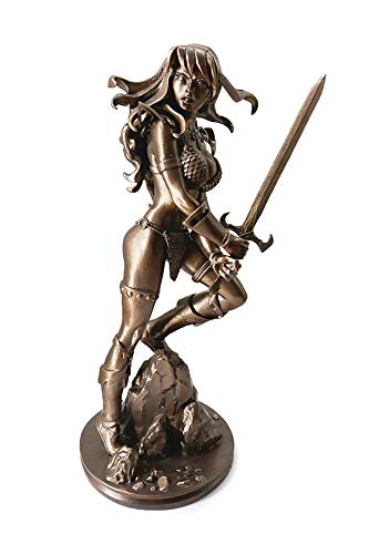 【中古】【未当て嵌める・未開封品】アマンダ・コナー作Dynamite Red Sonja ブロンズアーティストプルーフ像