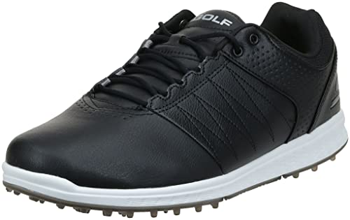 【中古】【未使用・未開封品】Skechers メンズ ピボット スパイクレス ゴルフシューズ, ブラック/ホワイト, 8 Wide