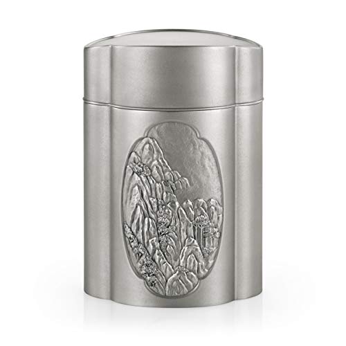 【中古】【未当て嵌める・未開封品】Royal Selangor 手完成 大人しやか寄せ合わせ ピューター 雲 ティーキャディ MD 差し上げ物