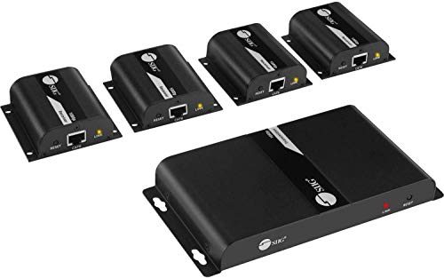 【中古】【未使用・未開封品】SIIG 1080p HDMI延長スプリッター CAT5e/CAT6イーサネット最大40m (130フィート) - 1x4ポート IRリモートコントロール&EDID付き - (1イン4アウト