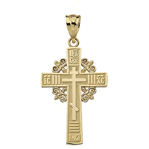 【中古】【未使用・未開封品】ソリッド 10K イエローゴールド ロシア正教会 IC XC NIKA クロスペンダント｜AJIMURA-SHOP 86,017円