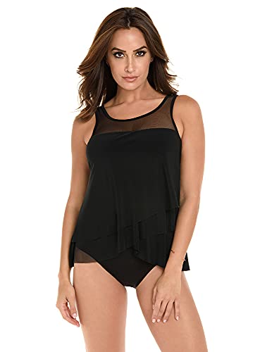 【中古】【未当て嵌める・未開封品】Miraclesuit SWIMWEAR レディース US 大きさ: 8 色つや: 黒いこと