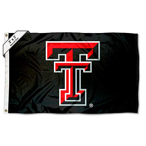 【中古】【未当て嵌める・未開封品】College Flags and Banners Co. １つ星の州工科単科大学 レッドレイダーズ 黒いこと 2x3 フットフラッグ