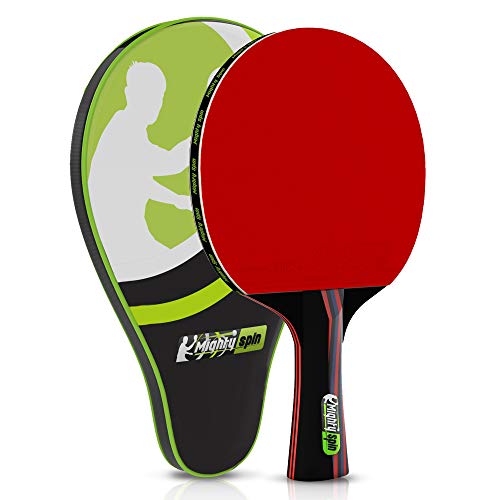 【中古】【未使用・未開封品】MightySpin Tornado Pro カーボンパドル プロフェッショナル 卓球ラケット ITTF 2.1 mmゴム キラー スピンとスピード ピンポンパドル ループ Sur