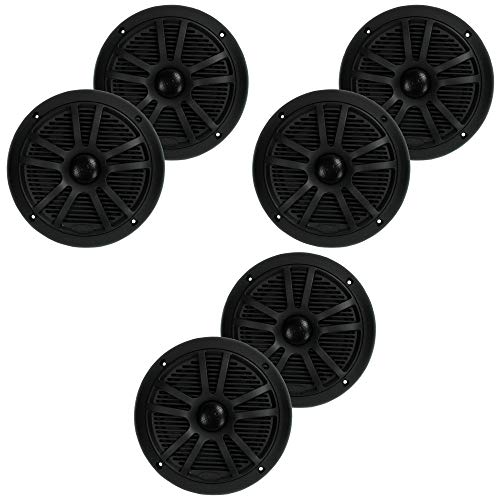 【中古】【未当て嵌める・未開封品】BOSS Audio MR6B 6.5in 180W デュアル唐きび 黒いこと マリンオーディオスピーカー（有りの実）（3容器に並べる）