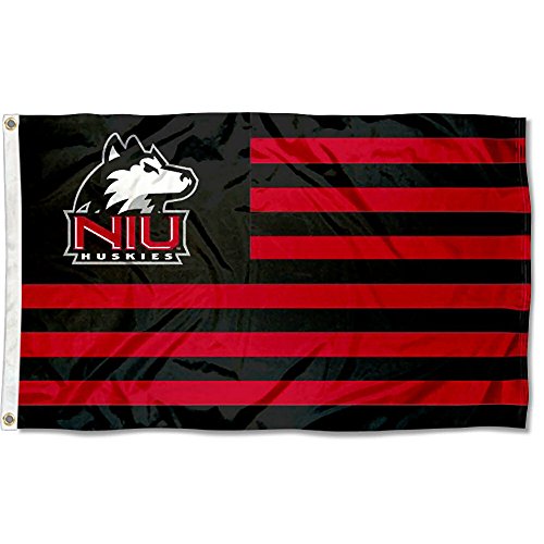 【中古】【未使用・未開封品】College Flags \u0026 Banners Co. 北イリノイ大学ハスキーズ 星条旗