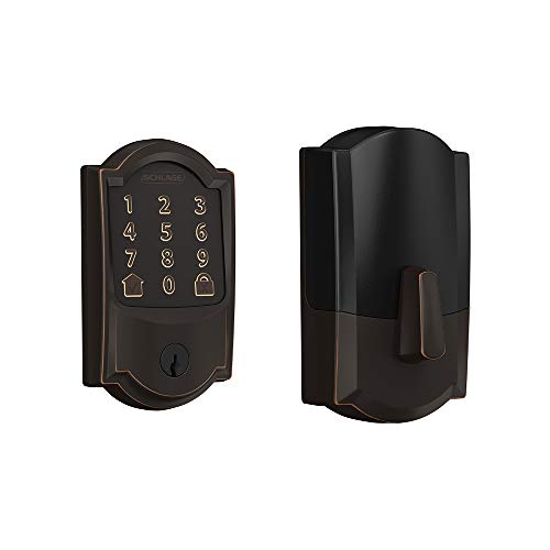 【中古】【未使用・未開封品】Schlage Encode スマートWi-Fiデッドボルト キャメロットトリム エイジドブロンズ