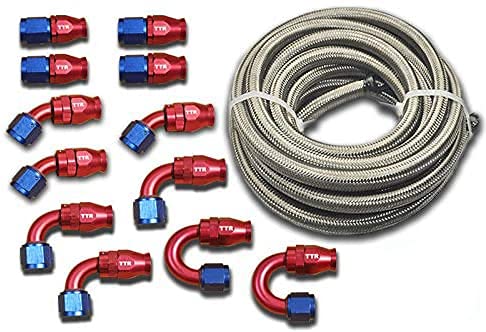 【中古】【未使用・未開封品】-10 AN10 PTFEスイベル継手 + ステンレススチール燃料ラインホースキット E85 30FT PTFEAN10_KIT_XL｜AJIMURA-SHOP