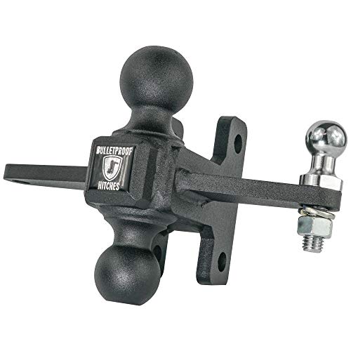 【中古】【未使用・未開封品】Bulletproof Hitches 頑丈 揺れコントロールボールマウント 2インチと2-5/16インチのソリッドスチールコンビネーションボールマウント 定格36,00