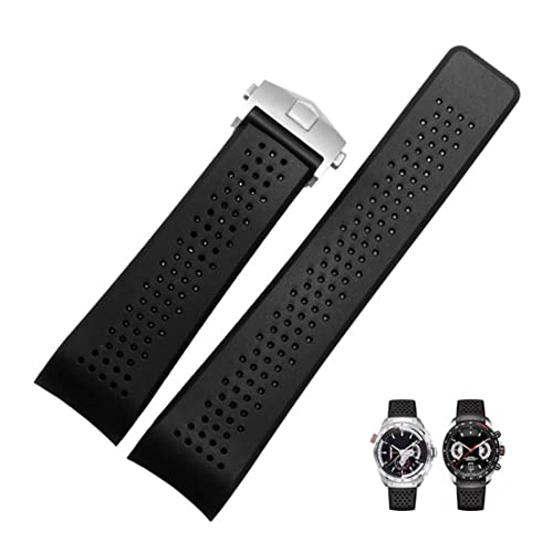 【中古】【未使用・未開封品】メンズ強力ラバーウォッチバンド 通気性と防水性シリコンストラップ ファッションスポーツリストバンド 22/24mm 折りたたみバックル 24mm ブラッ｜AJIMURA-SHOP