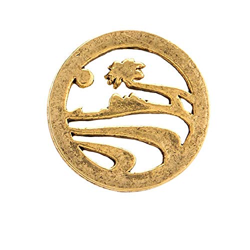 【中古】【未当て嵌める・未開封品】Creative Pewter Designs ヤシ科の木いの一番 A1033 ゴールド パソコン・周辺機器-その他