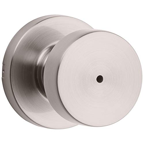 【中古】【未使用・未開封品】Kwikset 97300-933 Pismo 寝室/浴室ドアノブ ラウンド サテンニッケル
